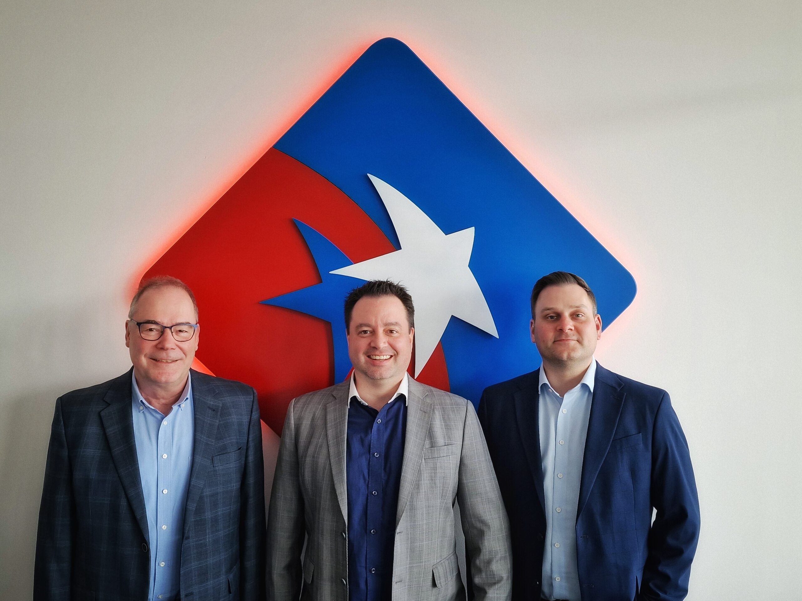 From left to right: Knuth Meinardus, Sales Manager, TGP. Morten Guba, Project Manager, TGP. Nicholas Schubert, Project Manager TGP.
